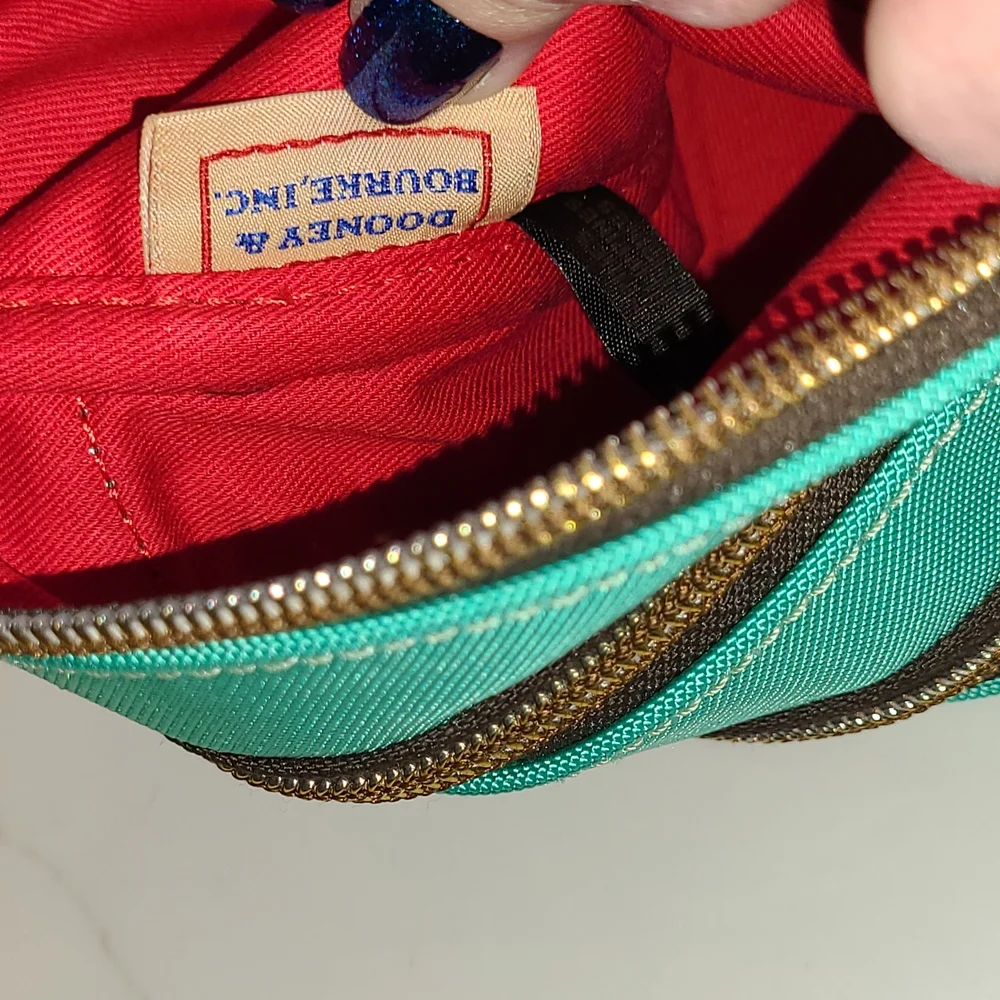 Dooney & Bourke Teal and Brown Crossbody Bag